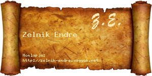 Zelnik Endre névjegykártya